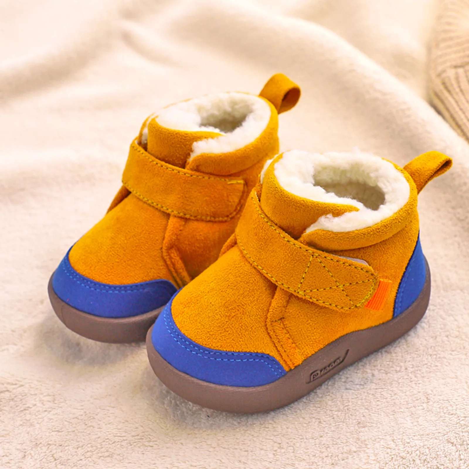 Winter Baby Shoes Warm Plush Soft Bottom Hook Loop Non Slip Cotton Toddler Short Boots Newborn Baby Outdoor Soft Infant Shoes 1
