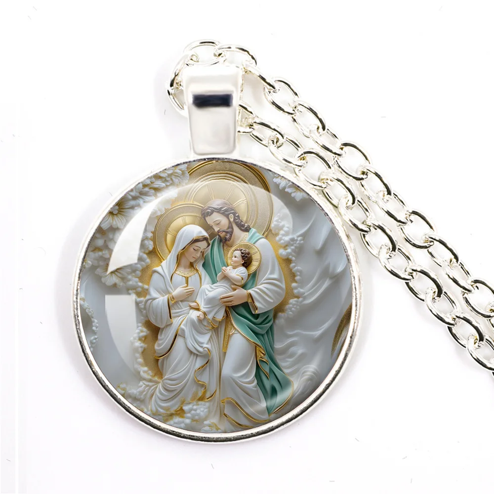 Holy Family Pendant Necklace 3