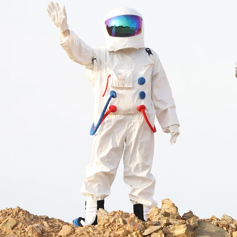 Tuta spaziale simulata alta astronauta Costume Cosplay di Halloween casco  spettacolo di carnevale Performance Wear Fancy Dress Up Adult Kids -  AliExpress