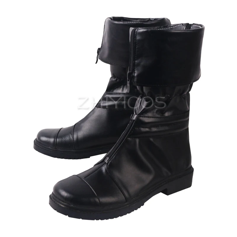 Neue Final Fantasy VII Remake Cosplay Stiefel Cloud Strife Schwarzes Leder Größe 35-48 4