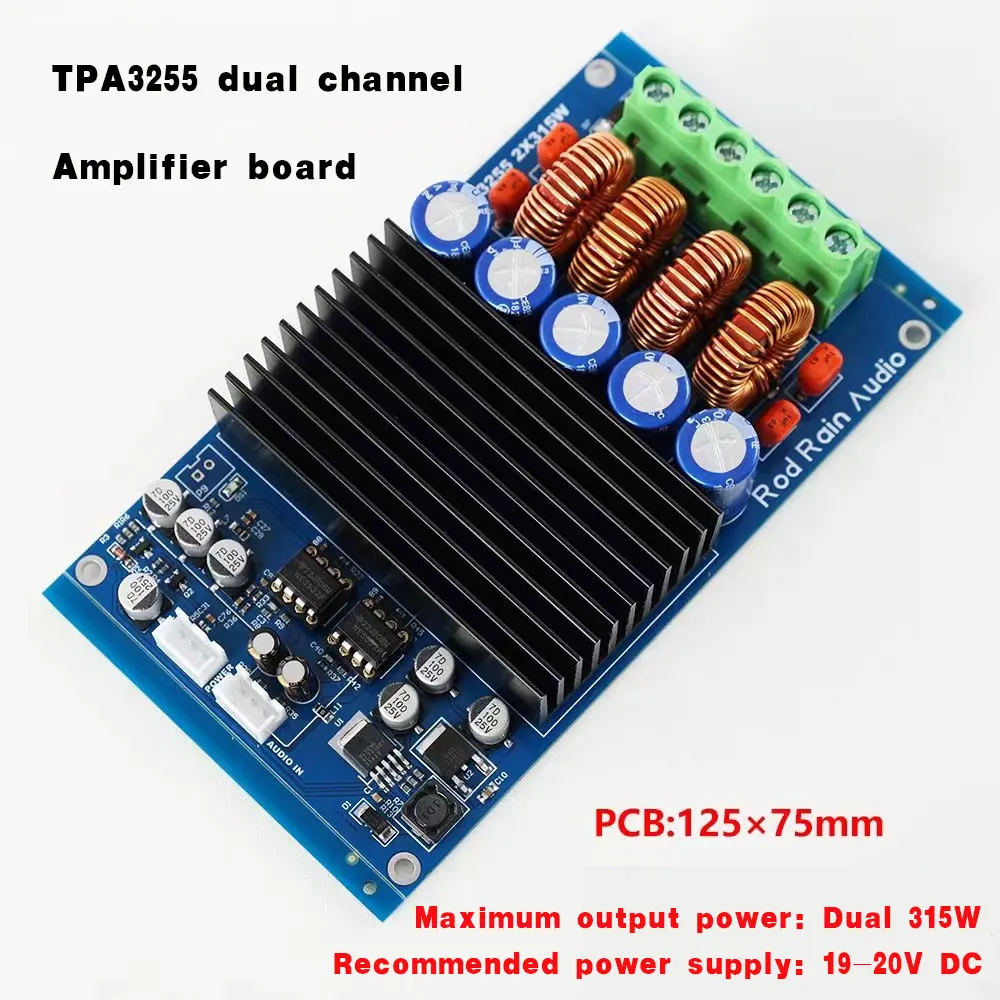 Плата цифрового усилителя HIFI TPA3255 2x300 Вт 600 Вт, высокая мощность, 2 канала, класс D (art.: 3920c75fcc4fd) - 3920c75fcc4fd