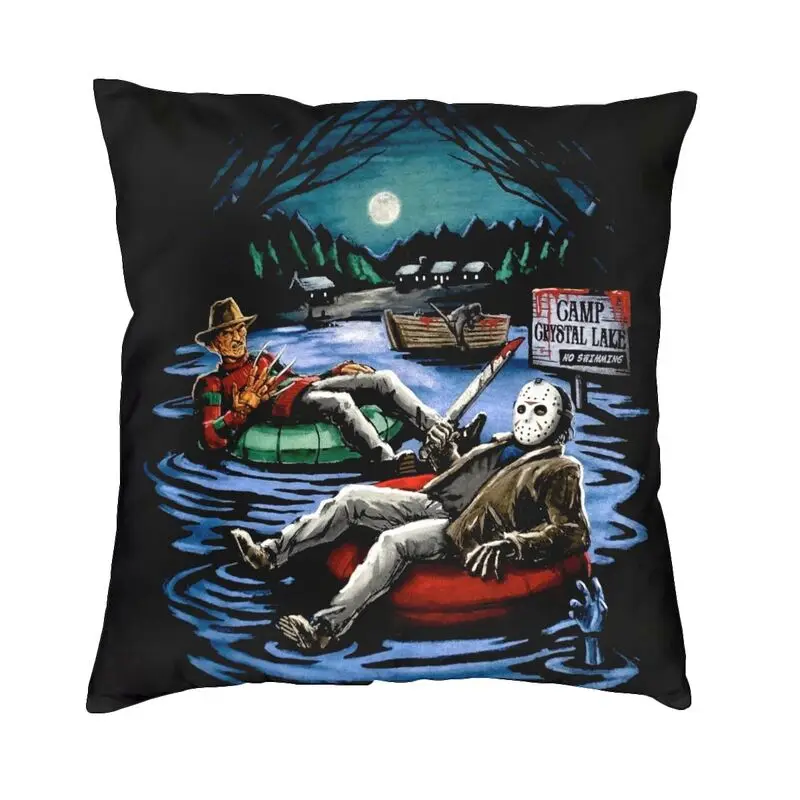 

Horror Movie Character Killer Cushion Cover Sofa Decoration Halloween Film Square Throw Pillow Cover 40x40cm