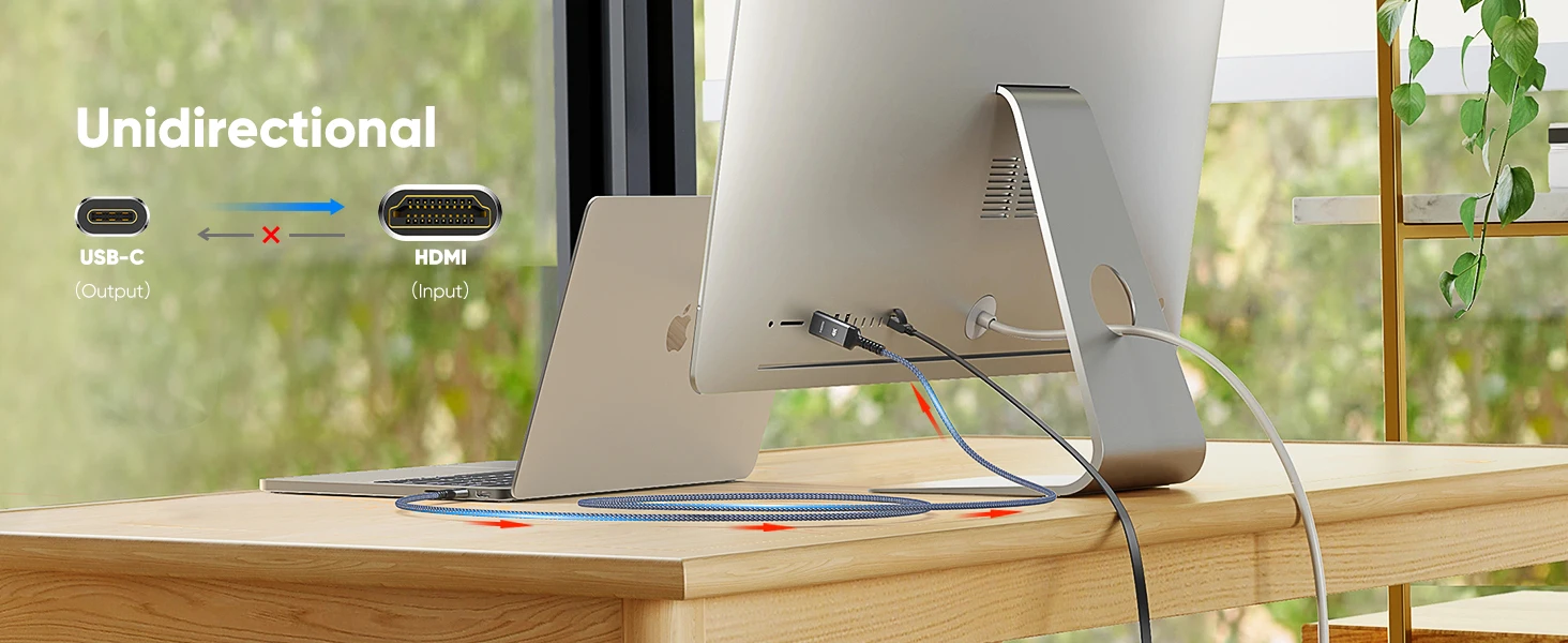 USB C auf HDMI-kompatibles Kabel 8K 4K Typ C auf HDMI 2.1 Thunderbolt 3 4 bis 8K60Hz 4K120Hz für iPhone 15 MacBook Huawei Mate30 – Detail 8
