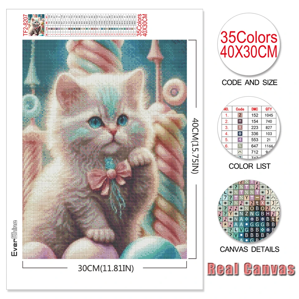 5D DIY Diamond Painting Full Square Cat Rhinestones Pictures Diamond Embroidery Animals Mosaic Sale Home Decoration diamond painting