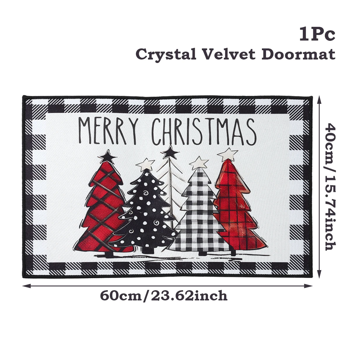 Festive Santa Claus Christmas Door Mat – Cheerful Holiday Decor Accent