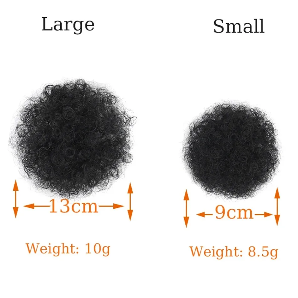 2 Stücke Kleinkind Mädchen Synthetische Afro Puff Haarknoten Verworrenes Lockiges Haar Hochsteckfrisur Donut Chignon für Mädchen Kinder Kinder Babys Schwarze Perücke – Detail 2