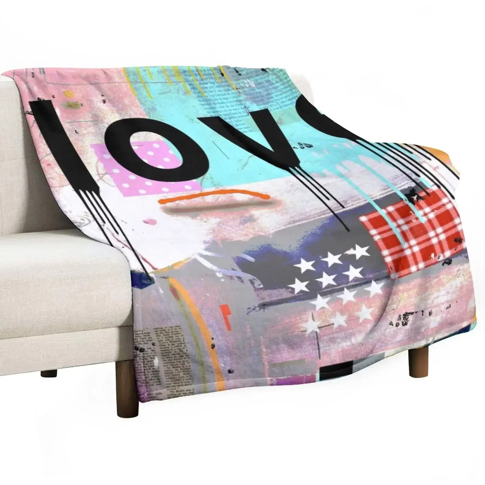 

LOVE COLOR Throw Blanket For Decorative Sofa Sleeping Bag Thermal Blankets