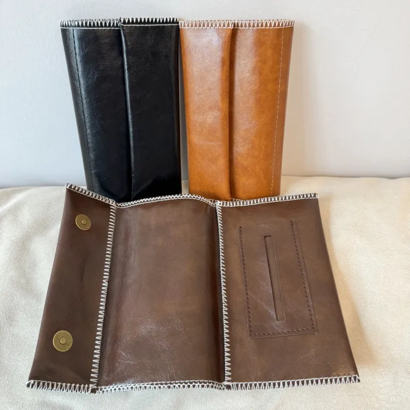 Premium PU Leather Tobacco Pouch & Smoking Accessories Organizer with Filter Tips