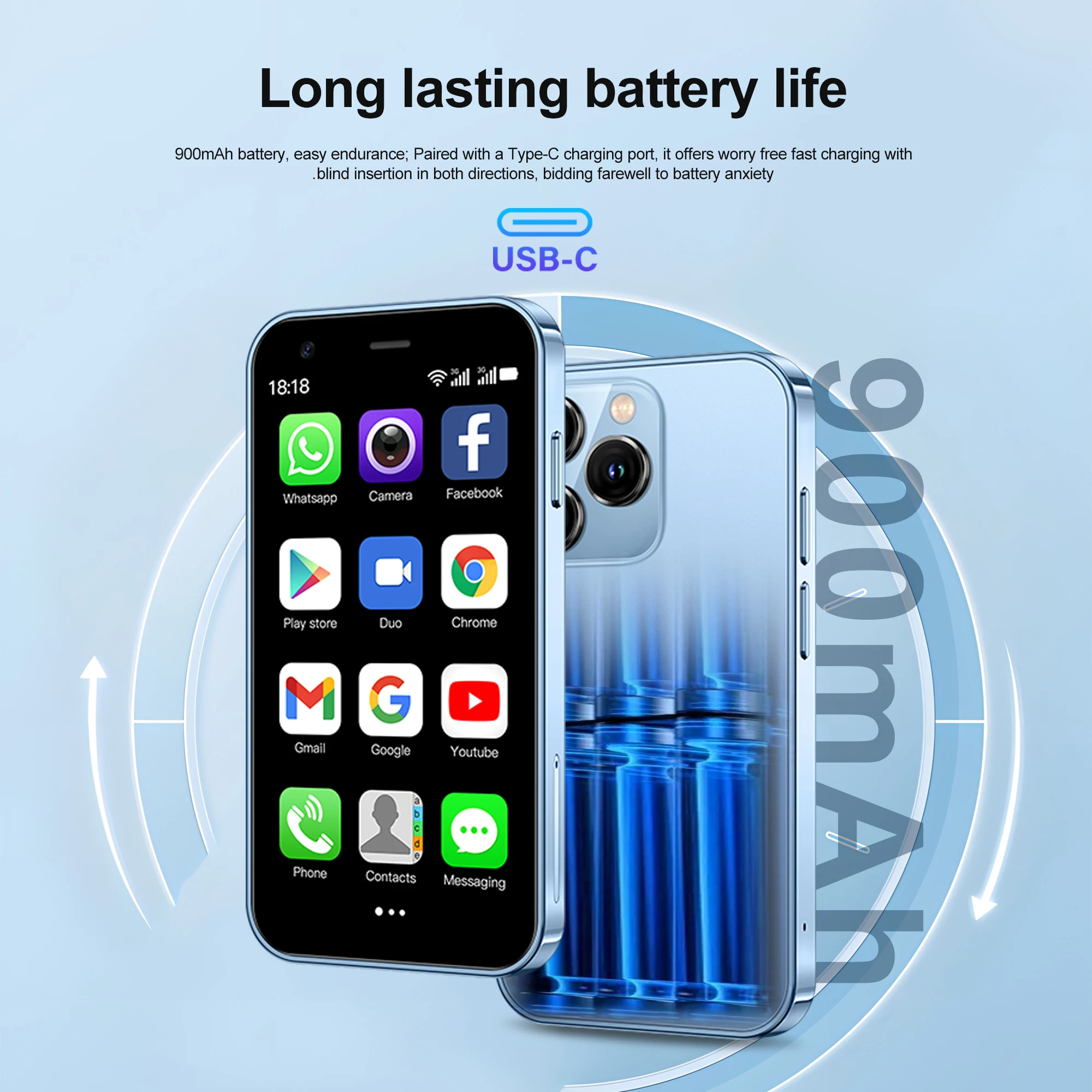 SERVO 15SE Mini Smartphone 3G WCDMA Android System 2GB+16GB WhatsAPP WiFi Hotspot Dual SIM 3.0" Cute Smart Phone Free Smartwatch