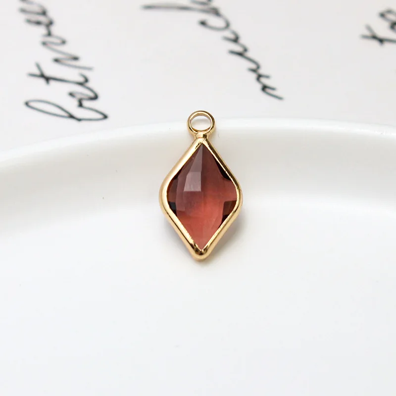 1pcs Diy Jewelry Copper Edging Gold Plated Drop Pendant Necklace Earrings Bracelet Small Accessories Material Handmade Charms