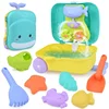 Children Summer Beach Sand Toys Outdoor Sand Shovel Water Play Tools Beachside Trolley Suitcase Sand Moulds Sand Rake Kids Gifts 2
