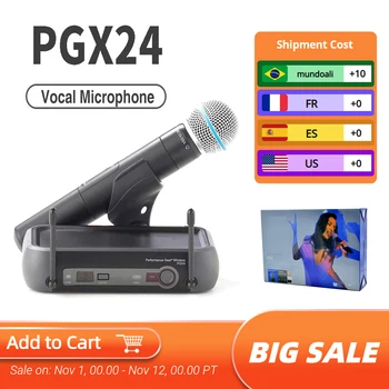 전문 UHF 무선 마이크 PGX282 PGX8 고정 주파수 시스템, 동적 80M 장거리 마이크 무대 공연용