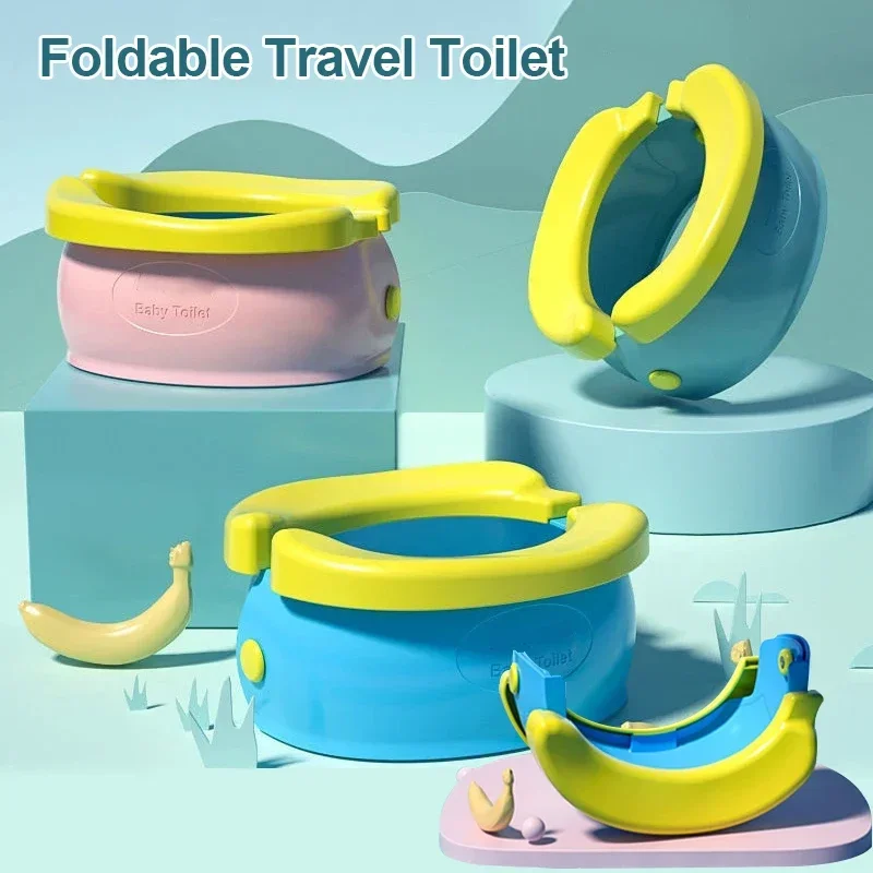 potty training urinal children toilet seat portable potty toilet urinal Children's Toilet Foldable Banana Toilet Baby Car Urinal Baby Seat Child Portable Basin
