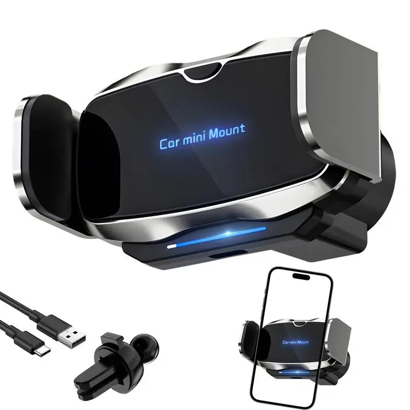 

Автомобильный держатель для телефона на вентиляционную решетку, вращающийся на 360 градусов Автомобильный держатель для телефона, металлический зажим для вентиляционного отверстия, держатель для сотового телефона без использования рук, автомобильное крепл