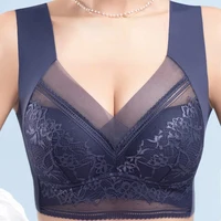 L-6L femmes grand soutien-gorge Push Up glace soie sans couture supérieur Bralette dentelle sans fil été soutiens-gorge grande taille haut Lingerie sous-vêtements 15019 2