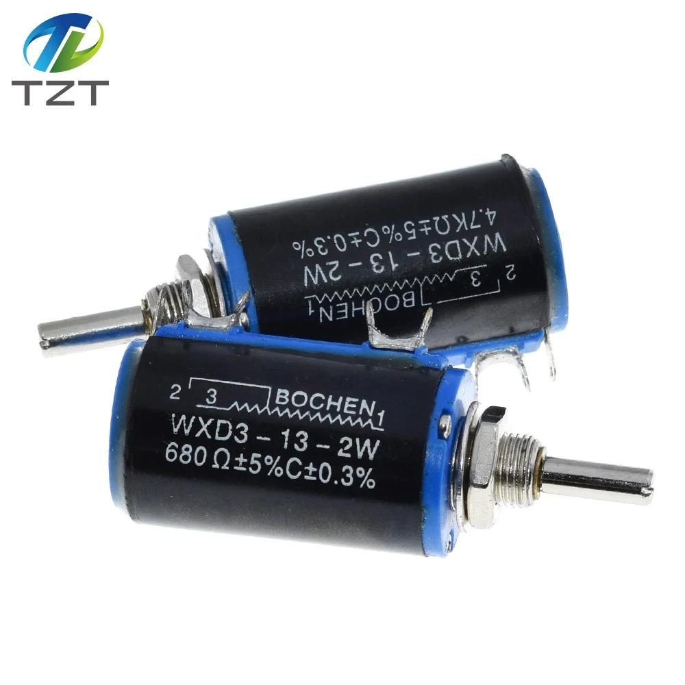 Multiturn Potentiometer Electronic Components WXD3-13-2W 10K 100/220/470/680 ohm WXD3-13 2W Wirewound Multi-Turn Potentiometer 1K 2.2K 4.7K 5.6K 6.8K 47K 100K