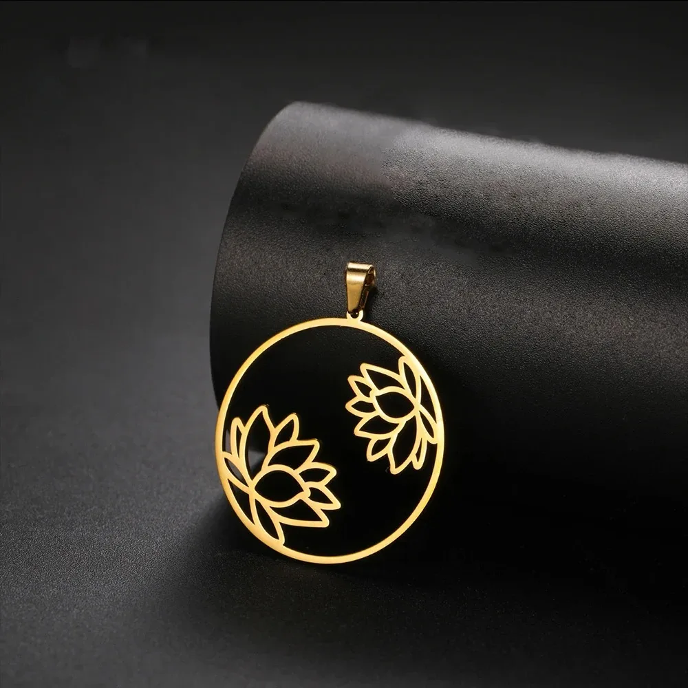 EUEAVAN 5 Stück Unalome Lotusblüten-Anhänger Buddha Buddhismus Om Yoga Charms Halskette Ohrringe Amulett Schmuckherstellung Zubehör DIY – Detail 6