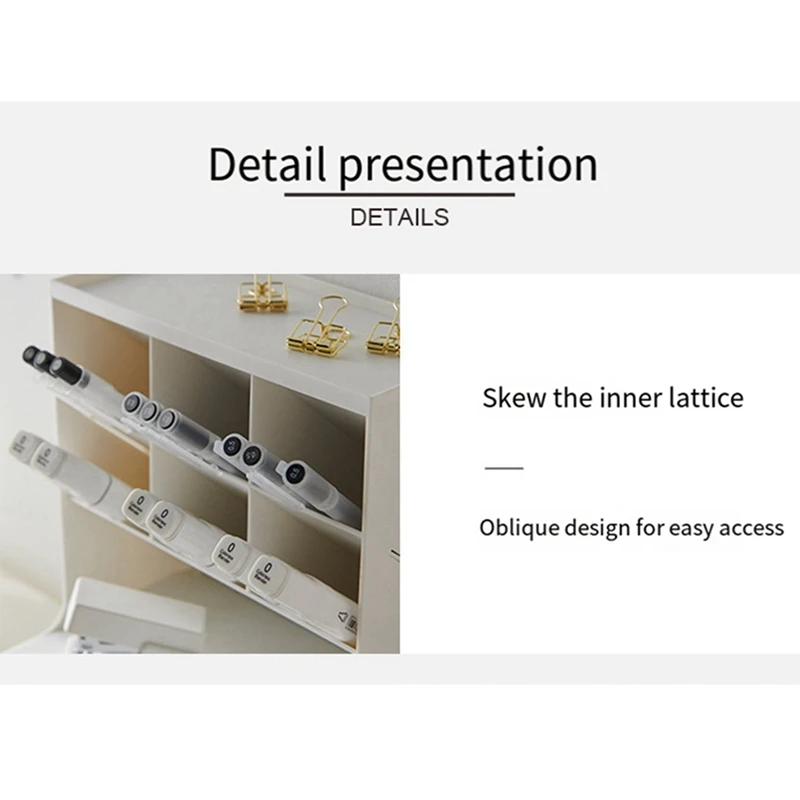 RISE-다기능 펜꽂이 보관함 서랍, 다층 방진 데스크탑, 사무용품 보관함