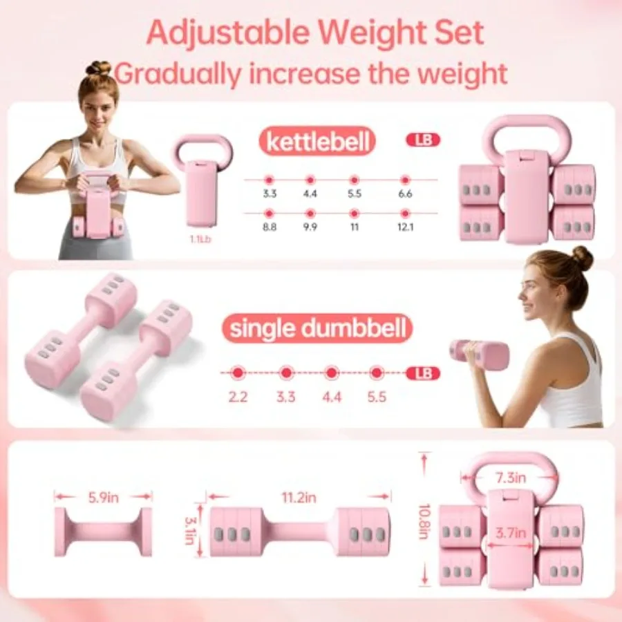 4-in-1 Adjustable Kettlebell Set 3