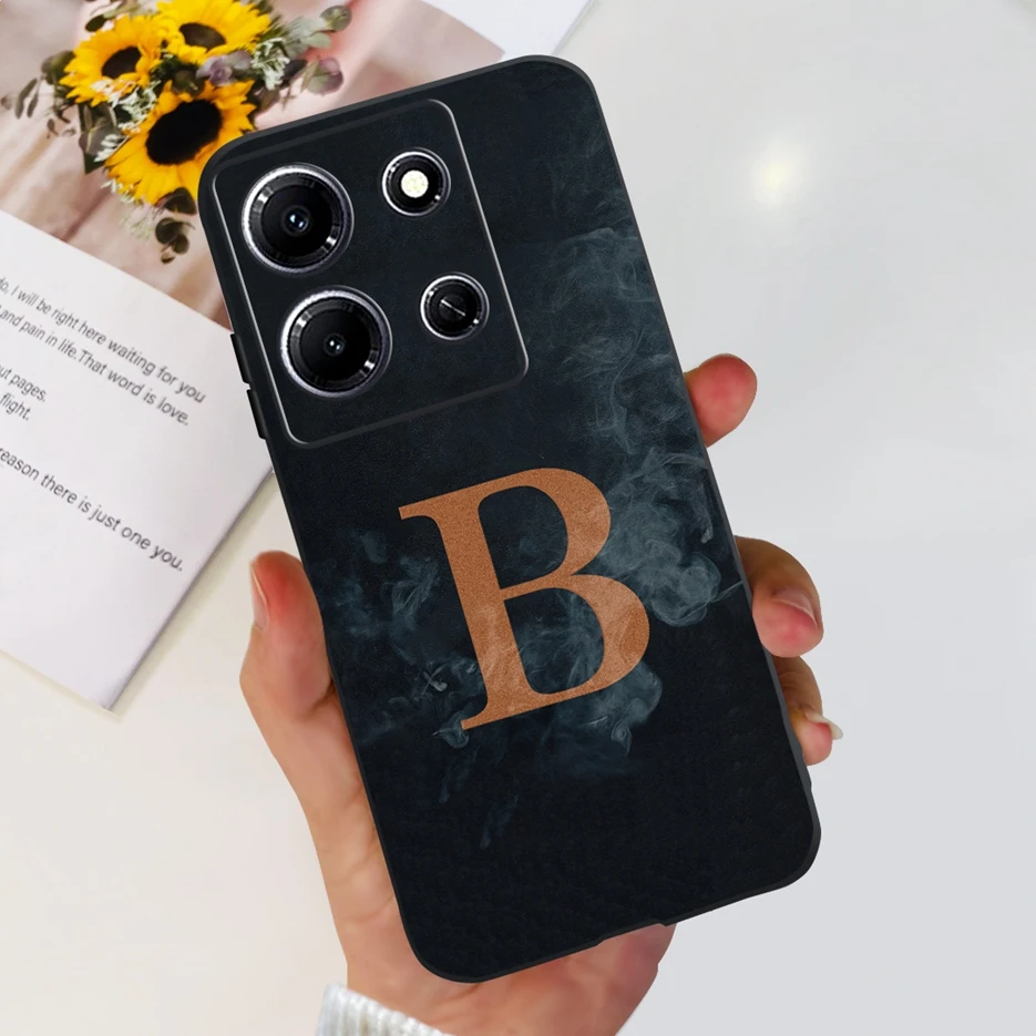 Luxury Letters Soft Silicone Bumper Back Cover Case