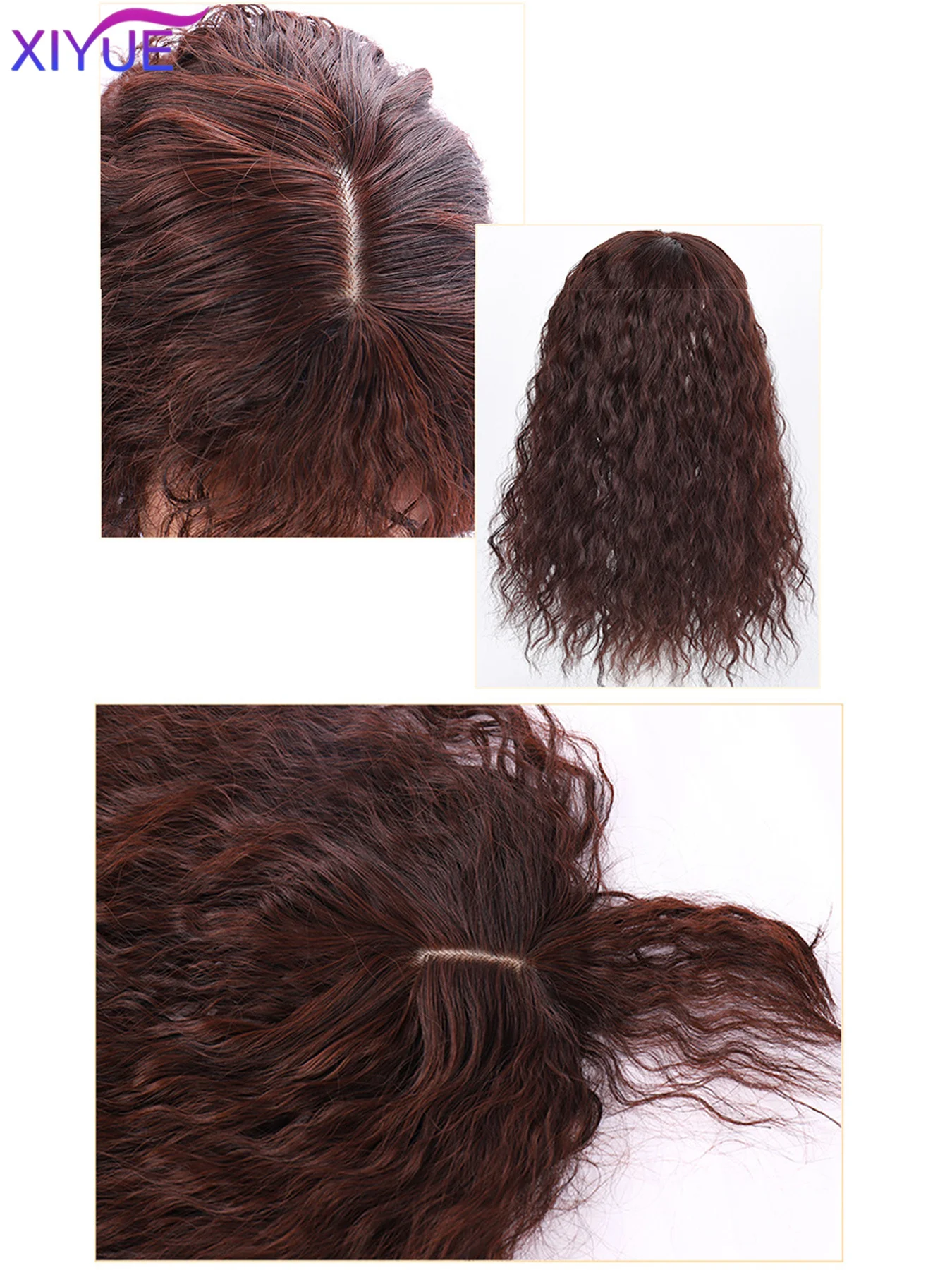 3D Bangs Invisible Seamless Head Hair Water Ripple Hair Air Bangs Head Overhead Natural Invisible Replacement Cover White Hair