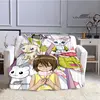Digimon cartoon Printing blanket Flange Warm blanket picnic blanket Home travel blanket bed linings Birthday Gift 4