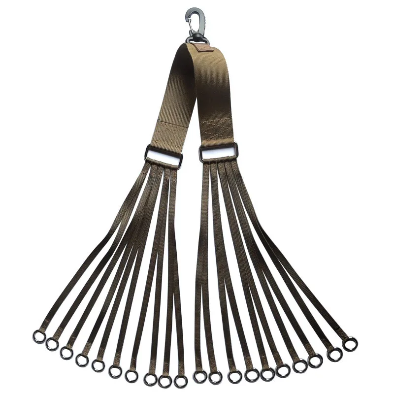 Porte-appeaux canard lanyard - Collier 20 anneaux pour appeaux canard et accessoires chasse