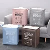 Large Capacity Fabric Clothes Storage Bag Bluestocking Cotton Quilt Storage Organizer Household Item Clothing Sorting Bin 1