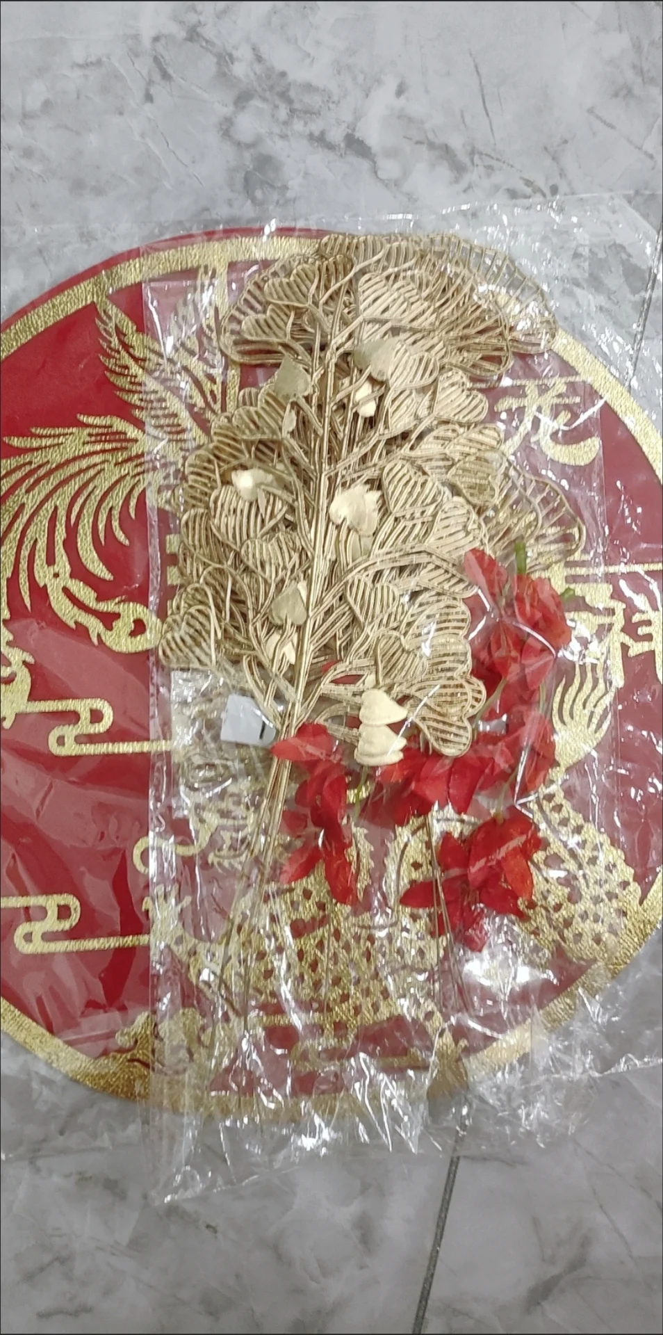 SET Chinese Wedding Sticker With LED light Double Happiness Stickers Dragon Phoenix Party Wall Decor Room & Door Decor