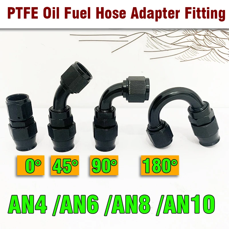4PCS 6AN 8AN 10AN 12AN PTFE Fuel E85 Oil Gas Swivel Hose End Fittings 4PCS 6AN 8AN 10AN 12AN PTFE Fuel E85 Oil Gas Swivel Hose End Fittings