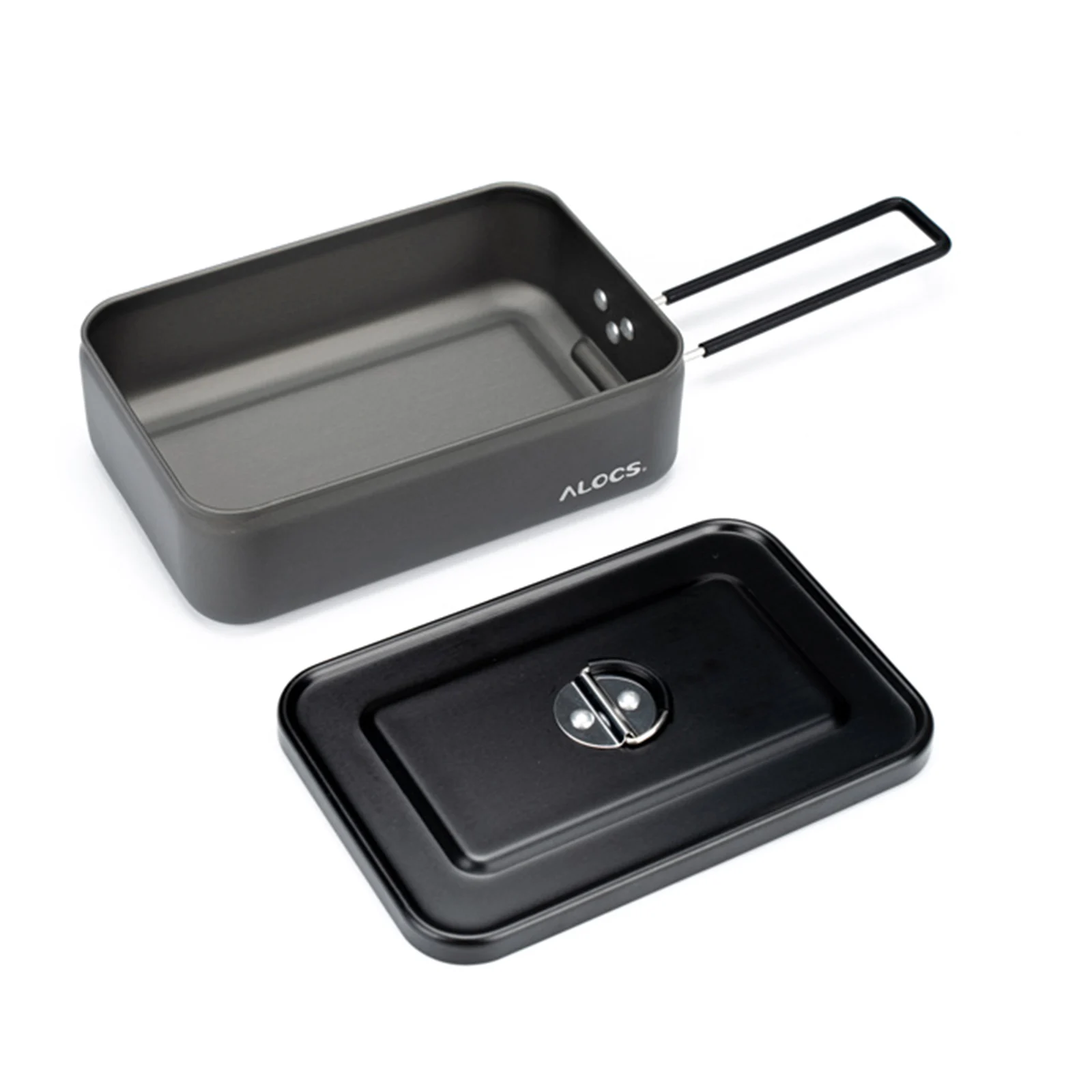 알루미늄 합금 휴대용 식품 용기 여행 도시락 상자, 야외 캠핑 하이킹 피크닉 여..