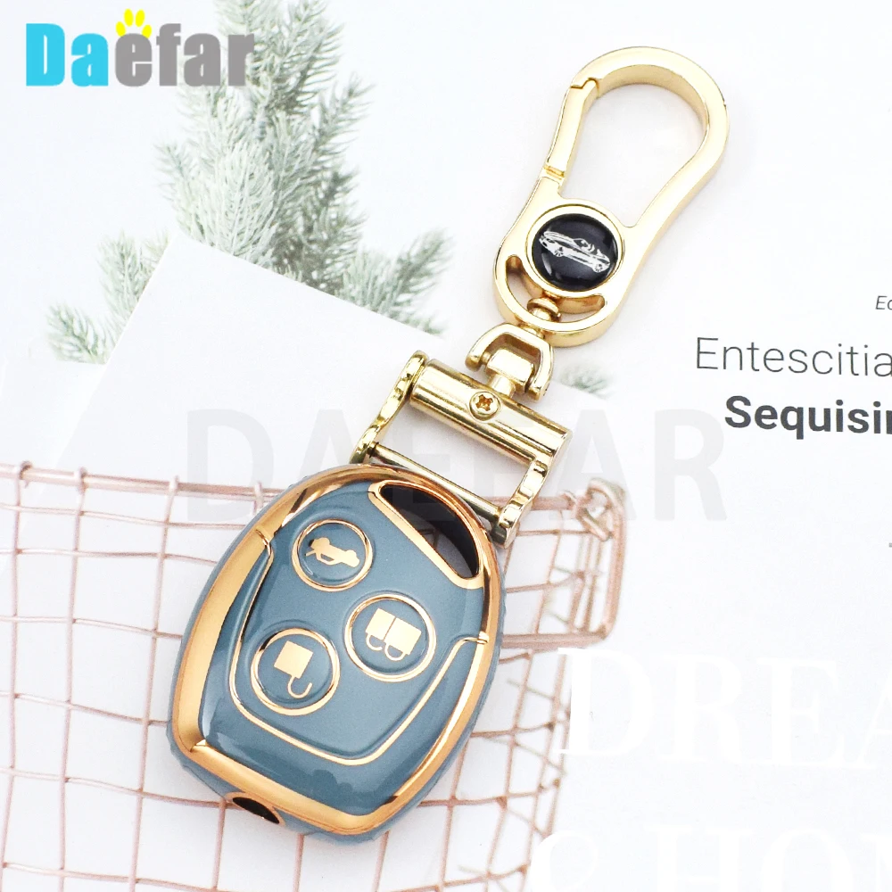 Per Ford Focus Ka Galaxy Fiesta C-Max S-Max Eco Sport Transit Connect Tpu Car Remote Key Fob Shell Cover Accessori