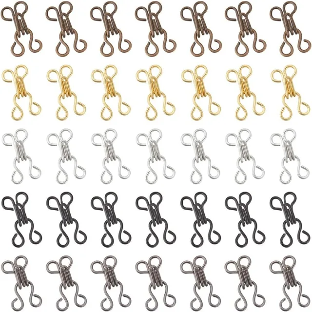 10 Stks/set Onzichtbare Naaien Haak En Oog Sluiting For Kleding Beha Jas Haken Vervanging Naaien Gesp Accessorie (Color : Svart, Size : 17mm