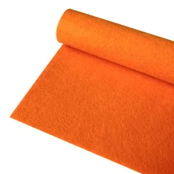 Vibrant Felt Fabric Squares for Creative DIY Crafts - 1mm Thick (Orange)