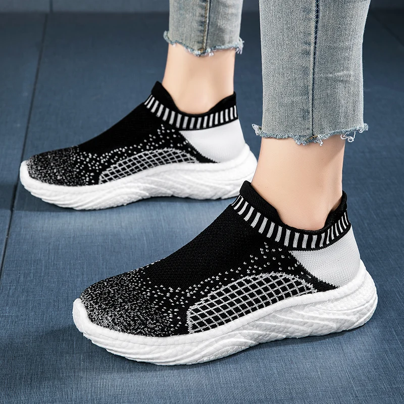 

Mesh Sneakers Men's Casual Shoes Fashion Sneakers Men's Flat Socks Sports Running Shoes Outdoor Fitness Breathable Walking Shoes