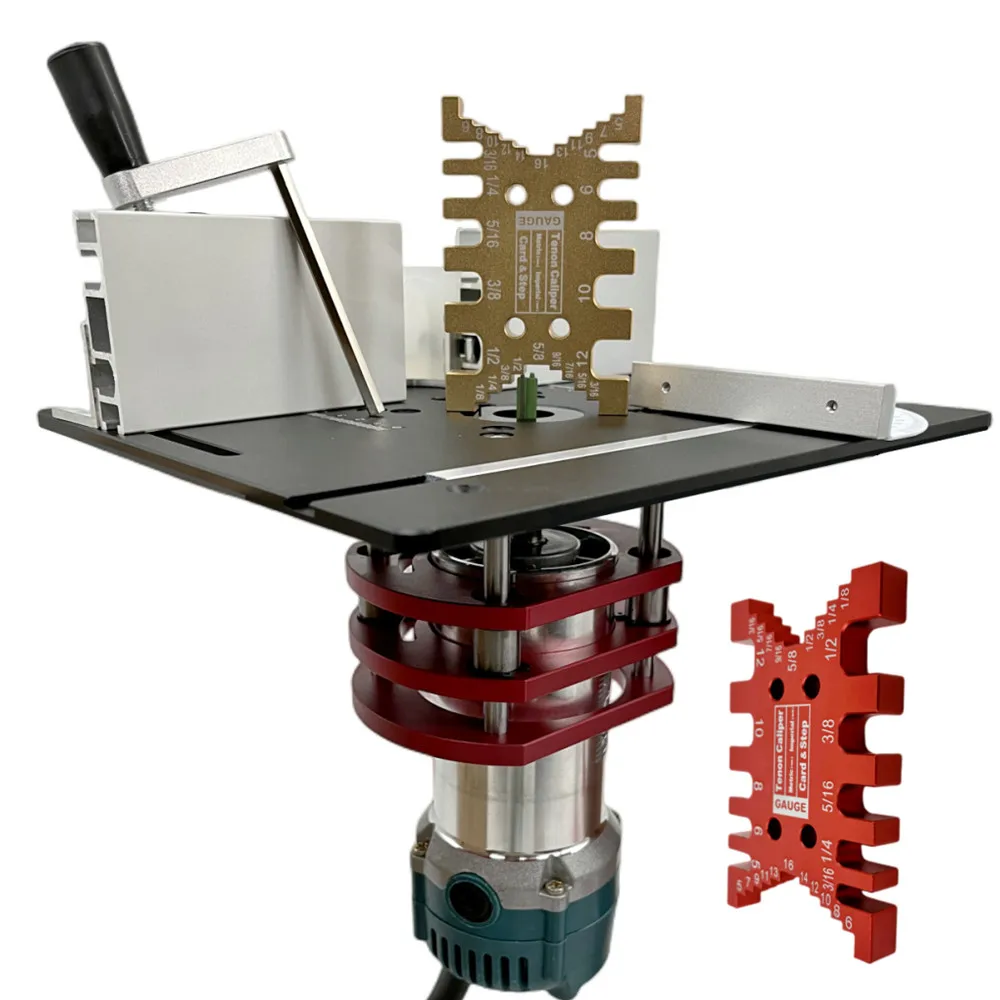 Woodworking Router Lift System and Aluminum Top Plate for 65mm Diameter Motors Workbench Trimmer Engraving Machine DIY Tools woodworking tool woodworking bench woodworking workbench router insert plate router plate woodworking lift table woodworking tool kit