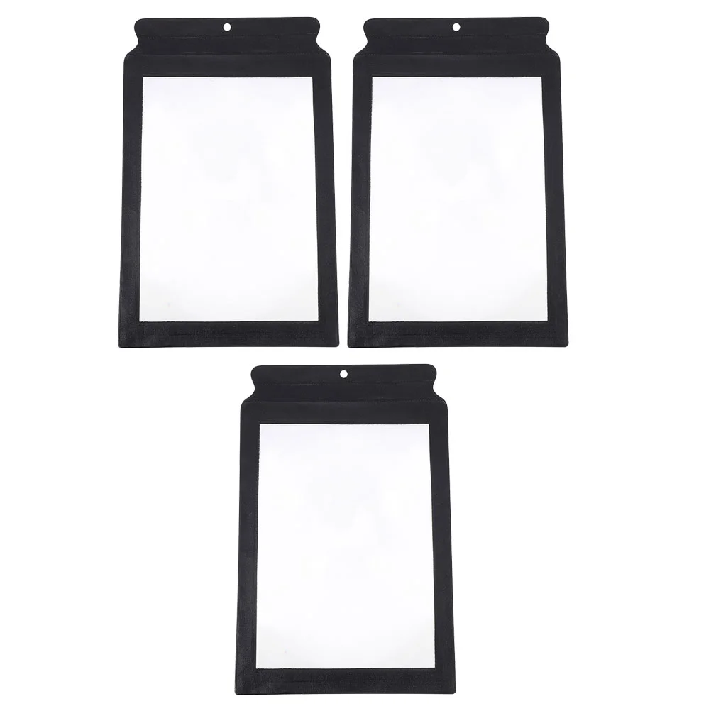 

3 Pcs Black Border Magnifying Glass Page Magnifier Book Reading for Books Full Soft Surface