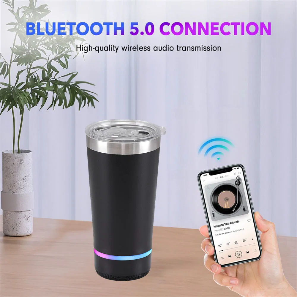 Portable Bluetooth Speaker With Led Lights Wireless Outdoor Audio_voghion.com