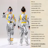 Costume d'astronaute pour enfants, combinaison de pilote spatial pour hommes et femmes, costume d'astronaute scolaire, costume d'halloween 4
