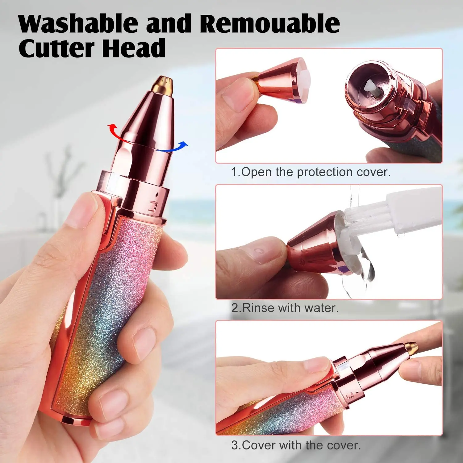 Hair remover electric epilator hair shaver facial hair remover face shaver eyebrow trimmer set eyebrow trimmer blade eyebrow trimmer Portable 2 IN 1 Women Epilator Electric Painless Hair Remover Lady Shaver Eyebrow Shaper Facial Leg Armpit Bikini Body Trimmer