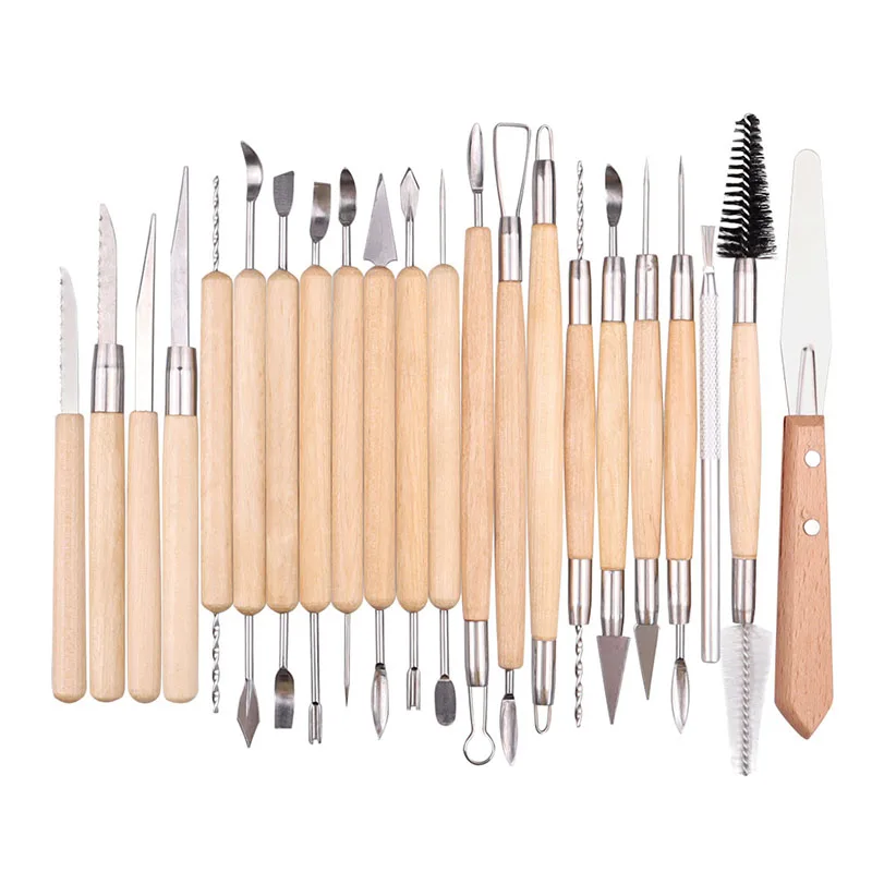 22pcs Professional Pottery & Polymer Clay Tools Sculpting Set