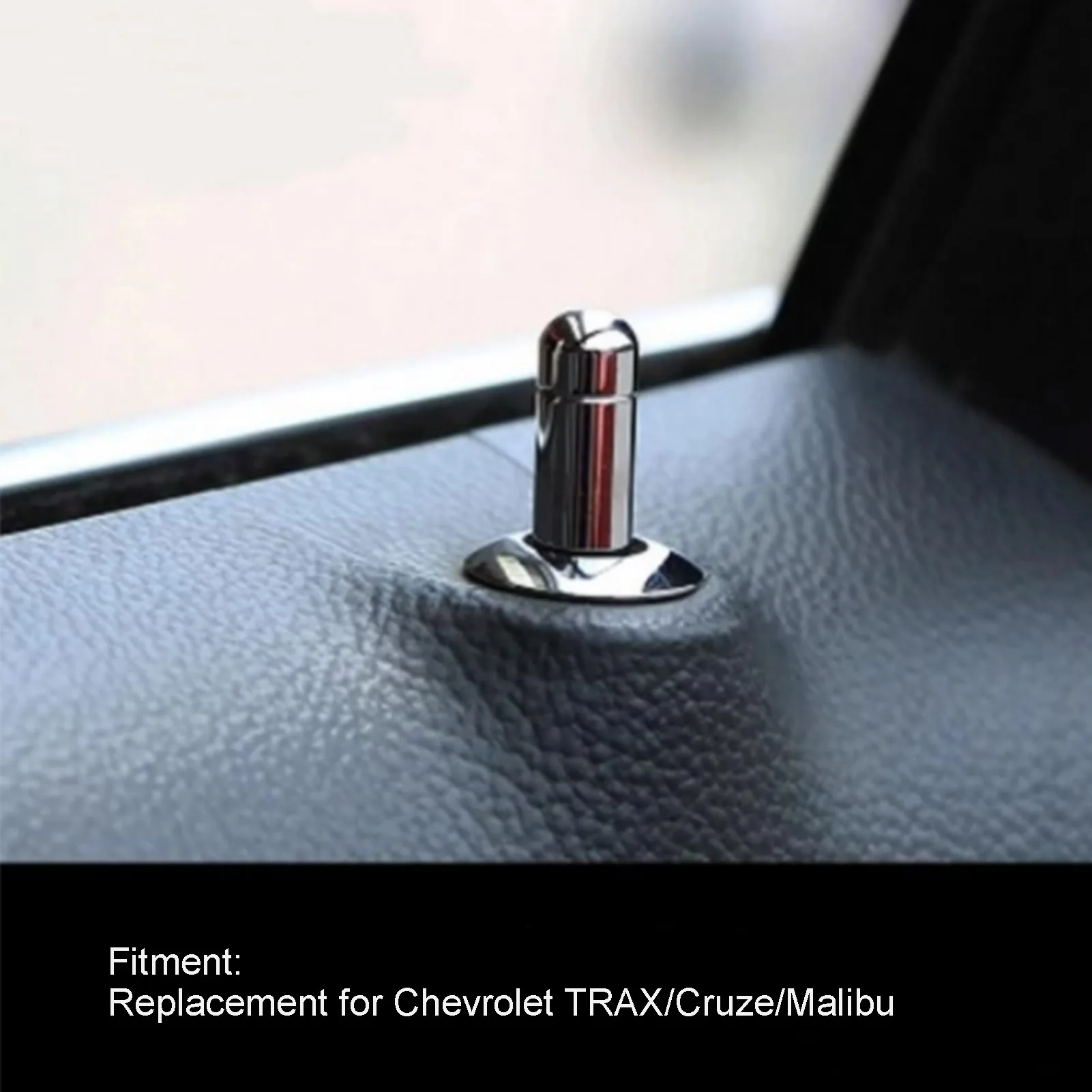 8pcs/lot Car Door Lock Pin with Cover ABS Chrome Replacement for  /Cruze/ Car Door Lock Knob Inner Door Lock Pin 3