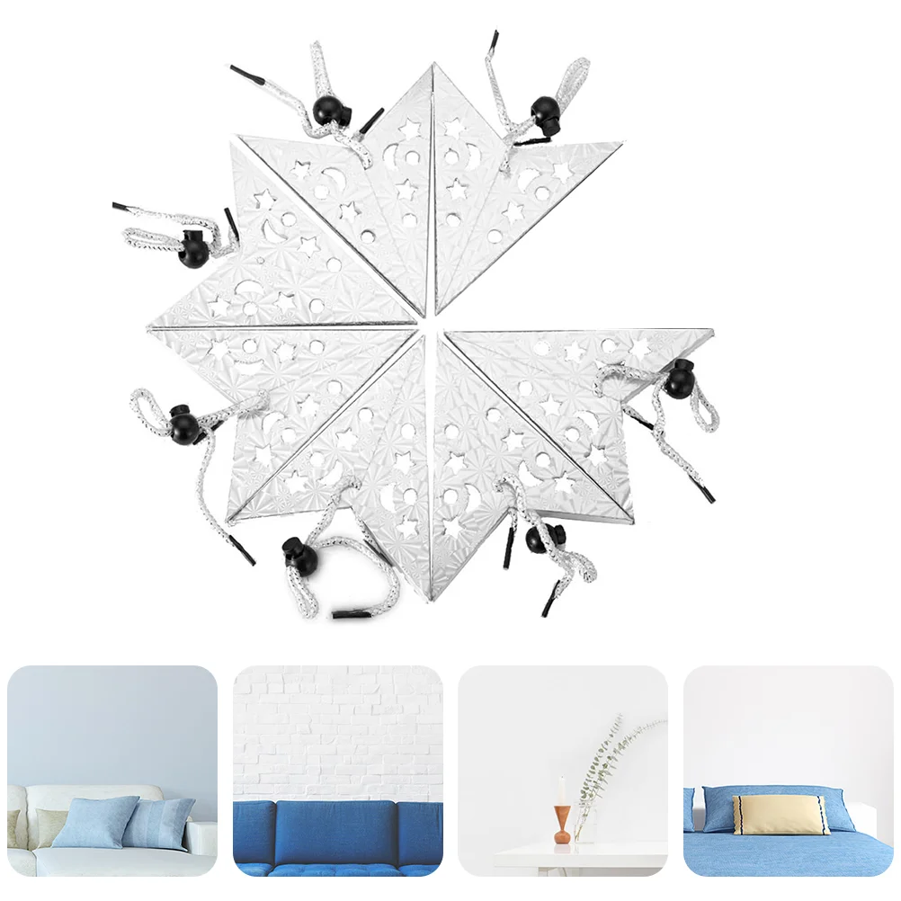 

6 Pcs Origami Star Lampshade Interior Decoration Pentagram Pendants Christmas Tree 3D Party Paper Hanging Ornament