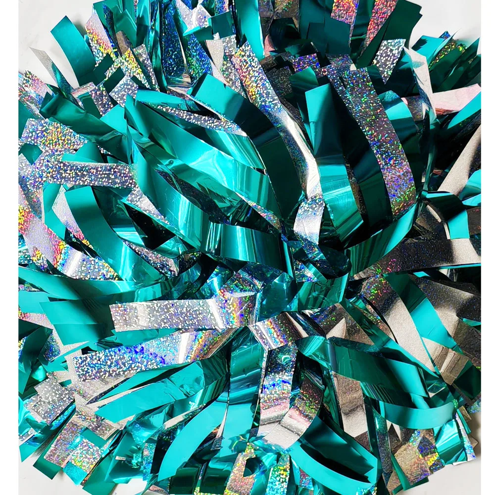 1Piece Cheerleader Cheerleader Pom, Poms,Zebra, Holographic Silver, Pink, 4 ",6",8 ", Pick Color, 1Piece