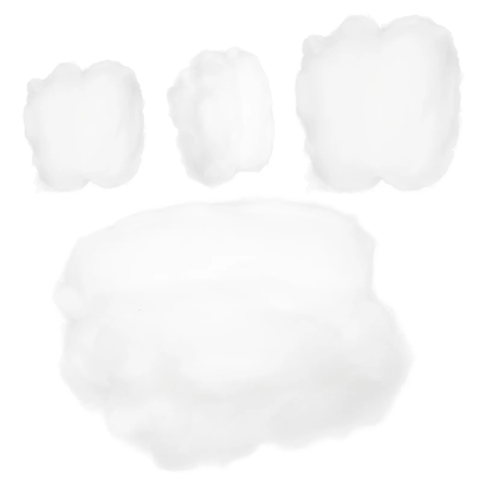 

4 Pcs Simulated Clouds Decorative Pendant Artificial 3D Cotton Hanging for Xmas Tree