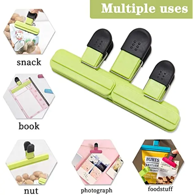 Nagy Forgács Műanyag Válogatott Méretű Élelmiszerzsák Klipek Szoros Pecsét Markolat Kávéfajtás Zsákok Kötőanyag Fájlmama Dokumentum Szervezője - Image 5