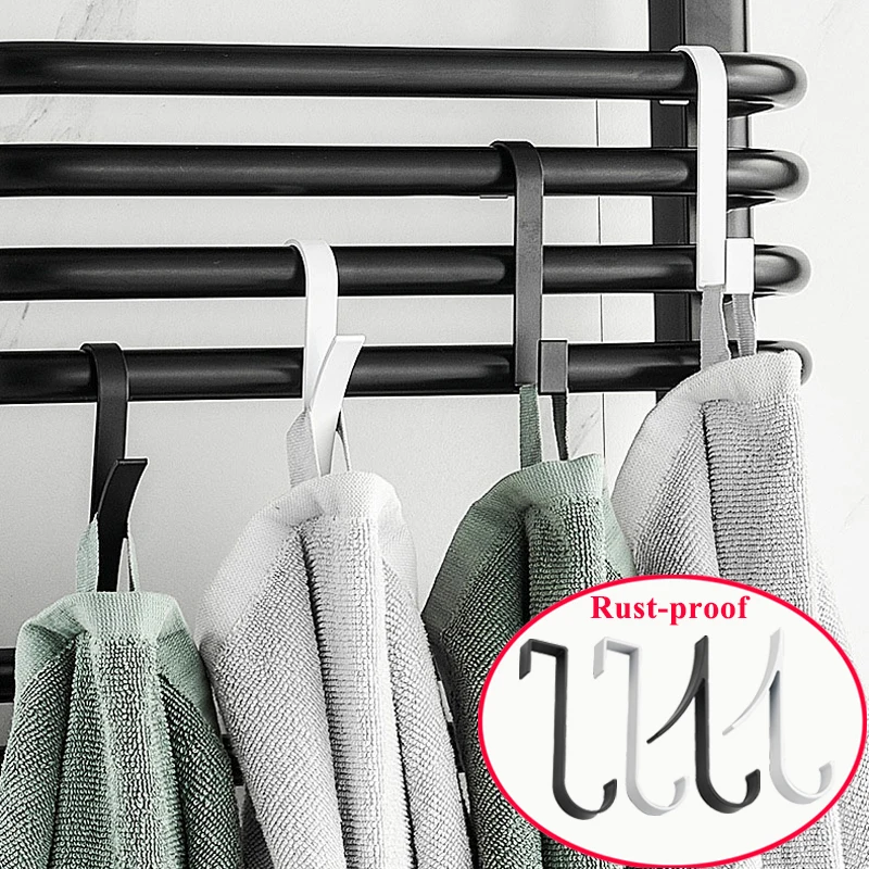 Creative Hanging Pod Space Aluminum Radiator Hanger Hook Cabinet Door Holder Rack Space-saving Clothes Hook Bathroom Towel Hook