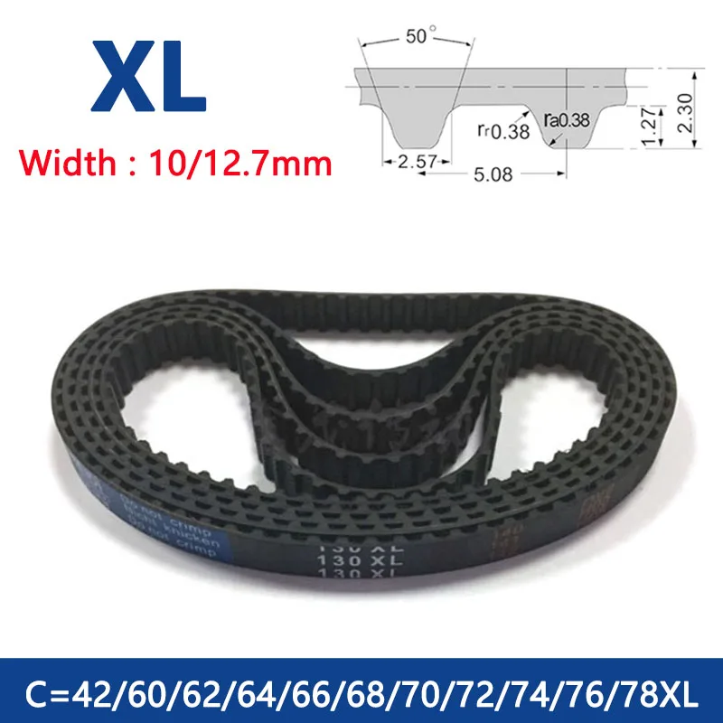 

1pc XL Synchronous Timing Belt Rubber Closed Loop Transmission Drive Belt Width 10 12.7mm 42/60/62/64/66/68/70/72/74/76/78XL