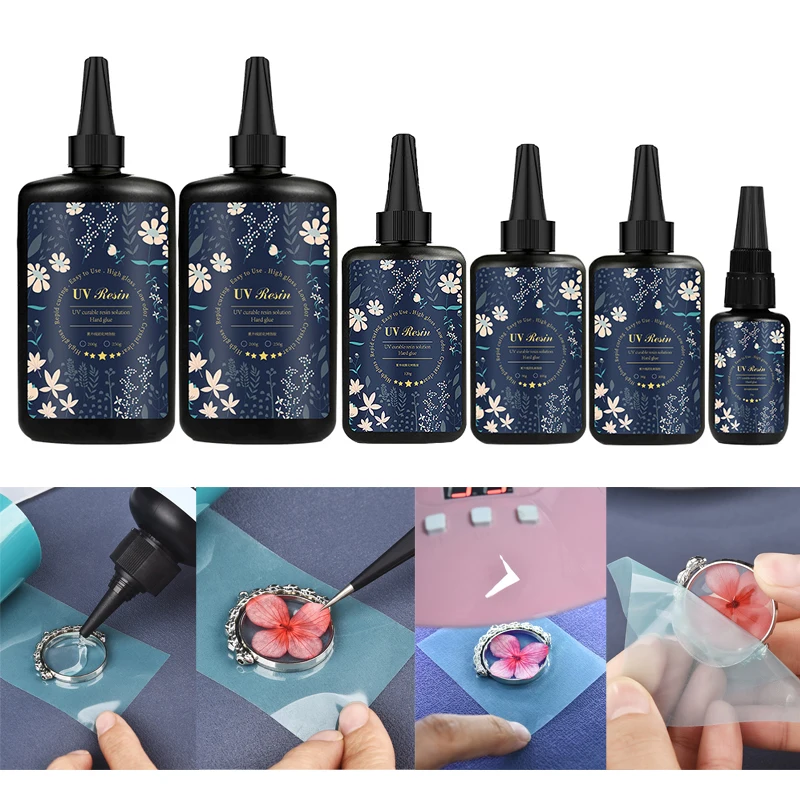 HardUVResinGlueCrystalClearUltravioletCuringEpoxyResinUVGlue