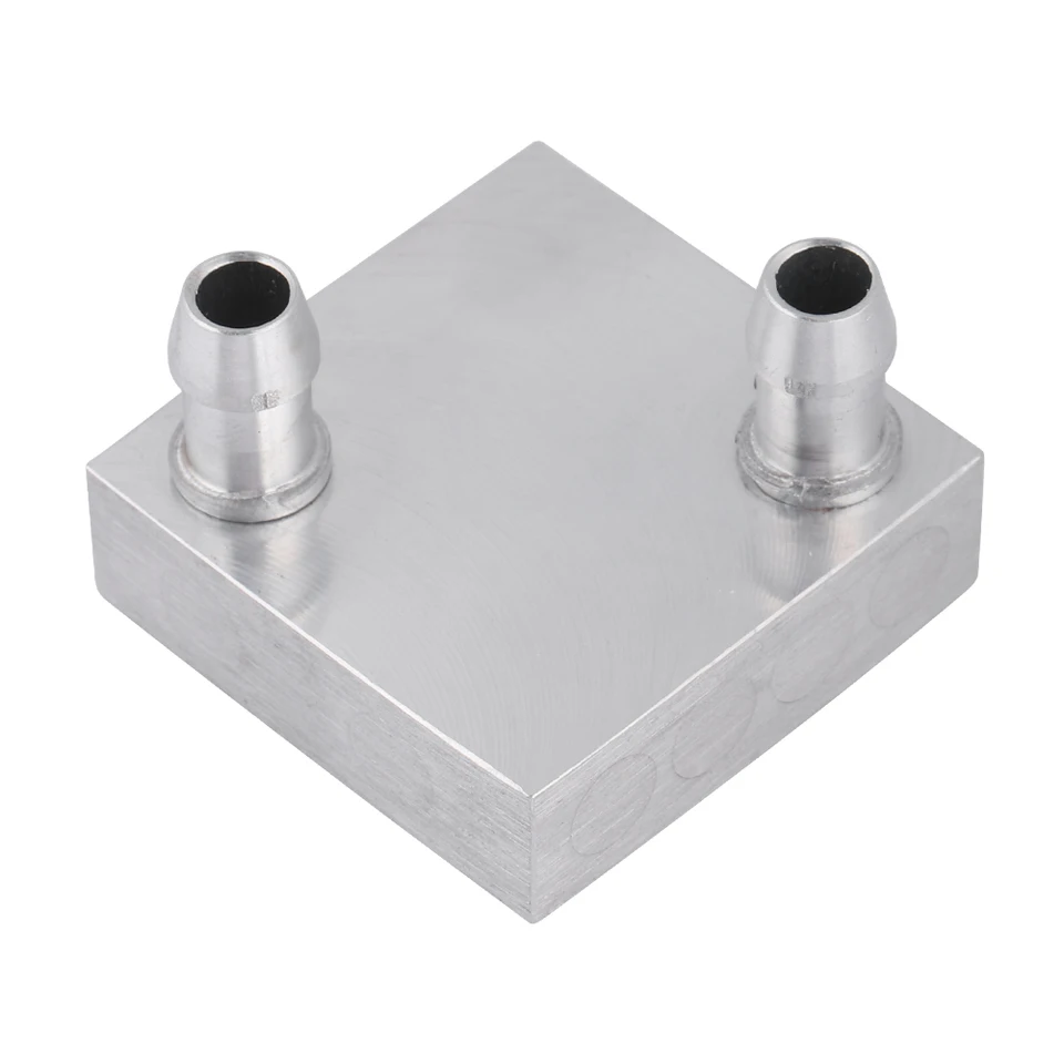 2 Pezzi Waterblock In Alluminio 40x80mm Per PC - Dissipatore Per CPU/VGA Con Canale A M, Raccordo 7mm, Argento